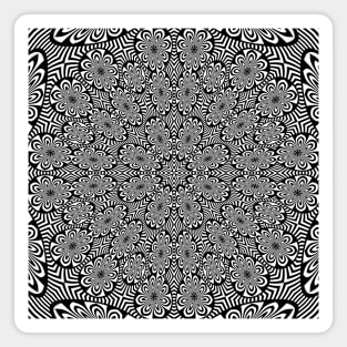Radial monochrome pattern Magnet